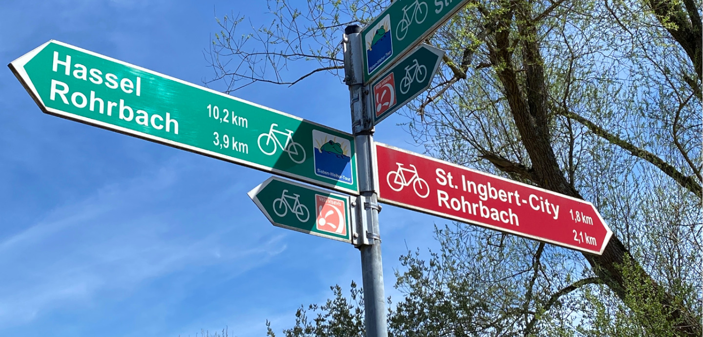 Radwegweiser-sieben-weiher-tour-st-ingbert