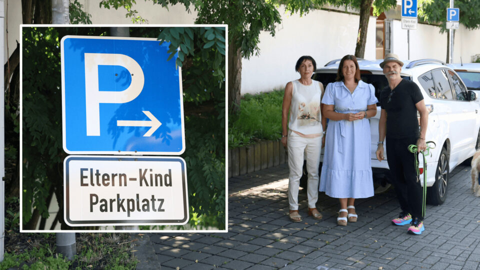 Neue Eltern-Kind-Parkplätze in der Innenstadt erleichtern Eltern das Parken